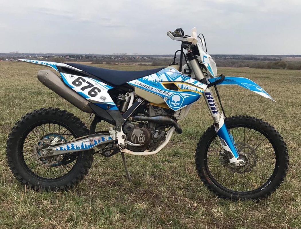 Husqvarna TE   ₪ 1600    עיצוב אישי חומר כרום כולל הדבקה